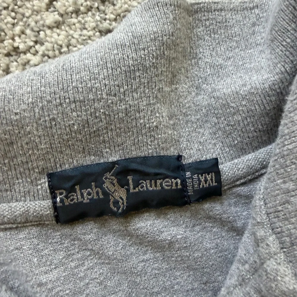 Ralph Lauren Mens XXL Gray Short Sleeve Pique Polo Shirt Embroidered Pony Logo